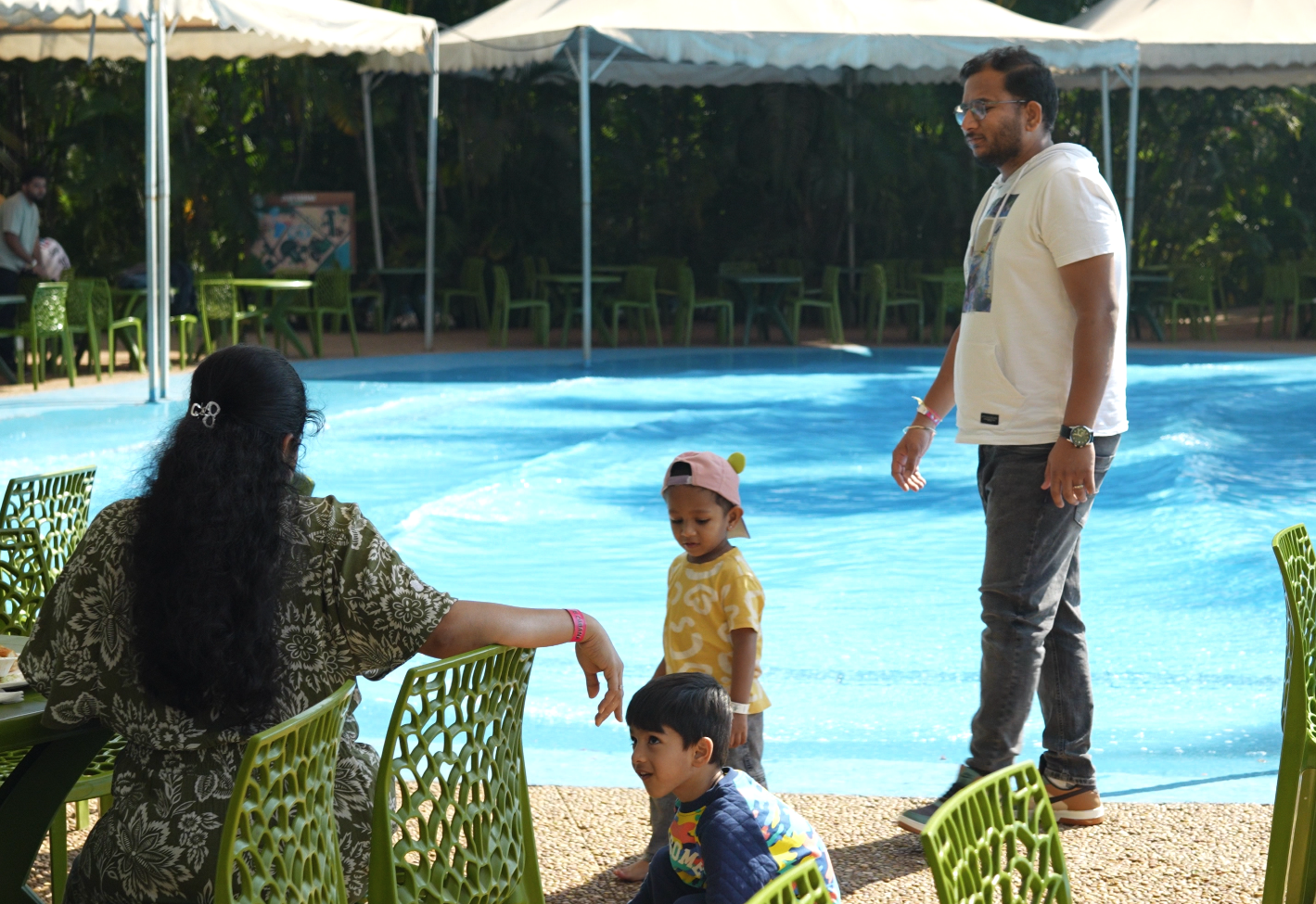 Family enjoying a day-out with kids during mid term school holidays