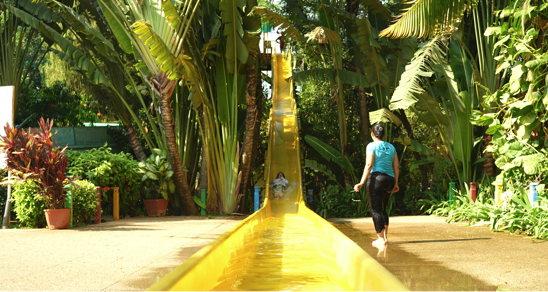 People enjoying thrilling rides in club caba amusement park
